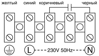 Электрическая схема подключения вентилятора